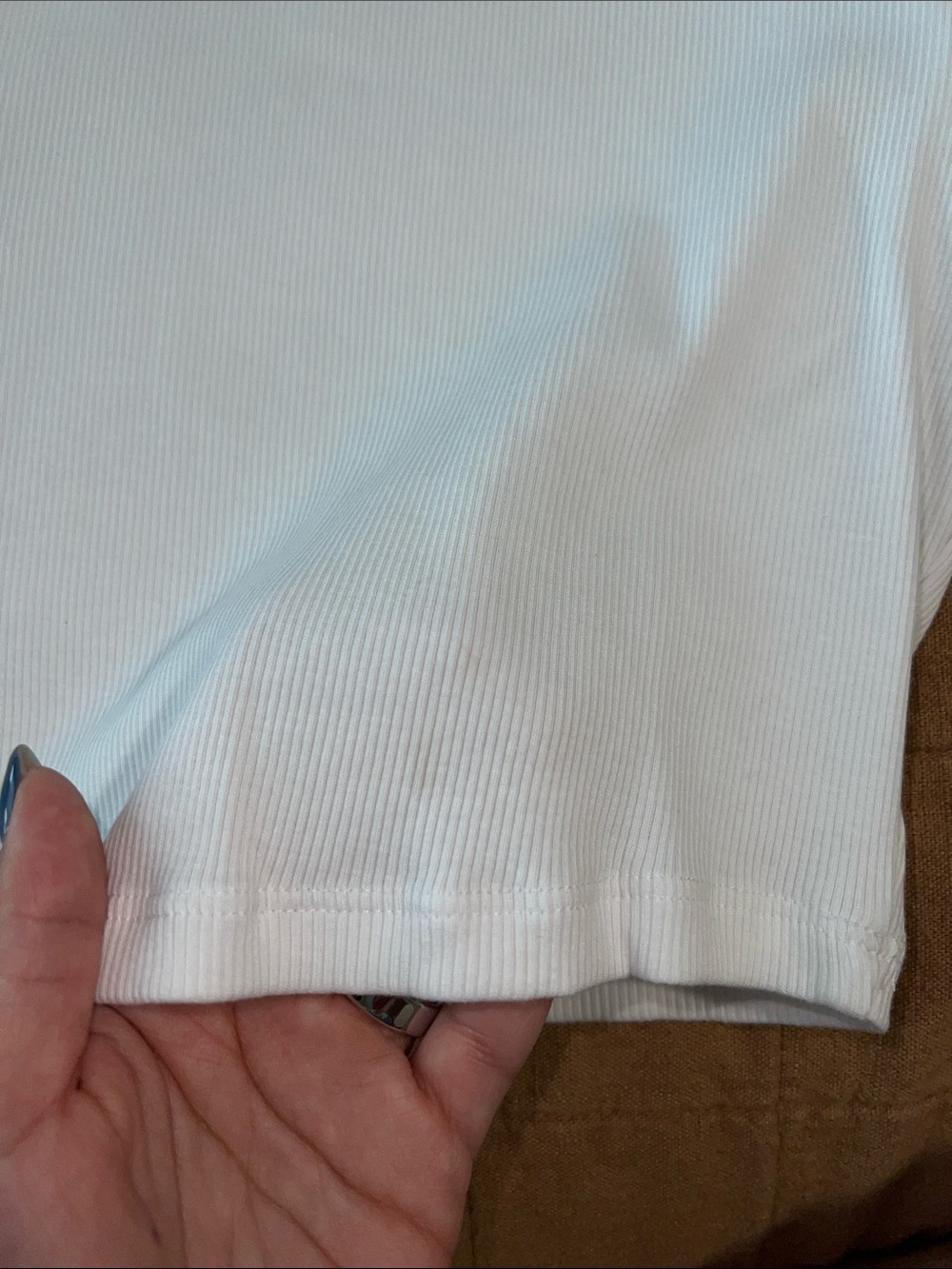 White Ruffled Sleeve Top - - Picture 2 of 3